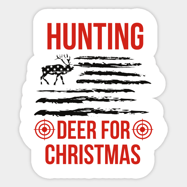 Hunting Deer For Christmas Sticker by NICHE&NICHE